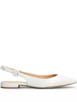 Кожаные балетки Julie Dee, белый