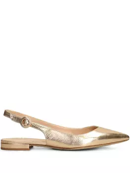 Кожаные балетки Julie Dee, золотой