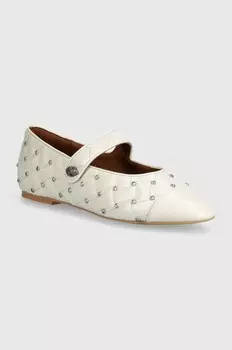 Кожаные балетки Kurt Geiger London Orbit Ballet Flat, бежевый