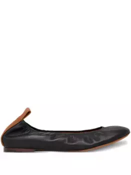 Кожаные балетки Lanvin, черный