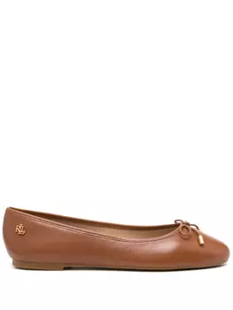 Кожаные балетки Lauren Ralph Lauren, коричневый