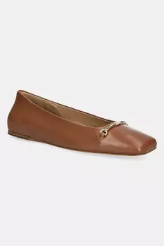 Кожаные балетки Lena Michael Michael Kors, коричневый