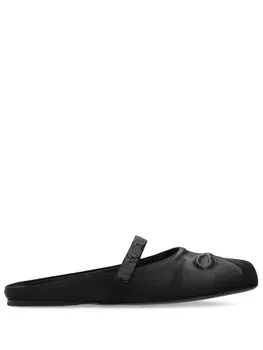 Кожаные балетки Marni, черный