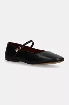 Кожаные балетки MARYJANE BallERINA LEATHER Tommy Hilfiger, черный