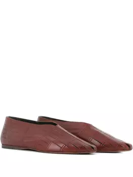 Кожаные балетки Pantanetti, коричневый