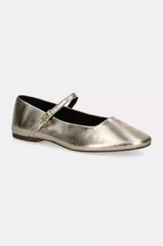Кожаные балетки PARTY MARYJANE METAL BALLERINA Tommy Hilfiger, золотой