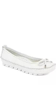 Кожаные балетки Pavers, белый