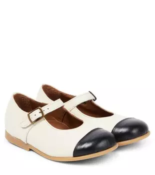 Кожаные балетки Pp, белый