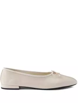 Кожаные балетки Prada, нейтральный цвет