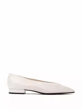 Кожаные балетки Rebecca Loro Piana, белый