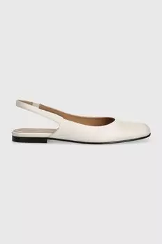 Кожаные балетки Розовый Boss, бежевый