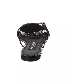 Кожаные балетки с открытой пяткой Dolce & Gabbana, черный