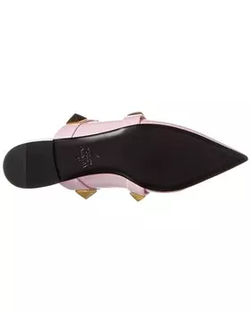 Кожаные балетки с римскими заклепками Valentino, розовый
