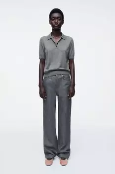 Кожаные балетки с щетиной COS, розовый