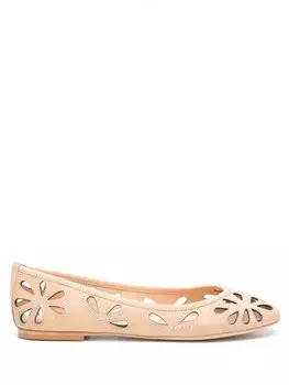 Кожаные балетки Sarah Chofakian, бежевый