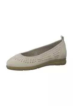 Кожаные балетки Tamaris, бежевый
