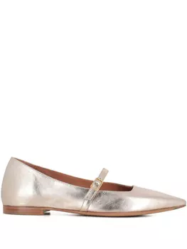Кожаные балетки Tassinari, золотой