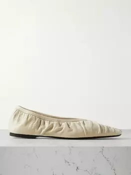Кожаные балетки The Gathered Toteme, кремовый