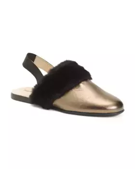 Кожаные балетки Too Cute с открытой пяткой (для малышей, маленьких детей, больших детей) Naturino, цвет Pewter