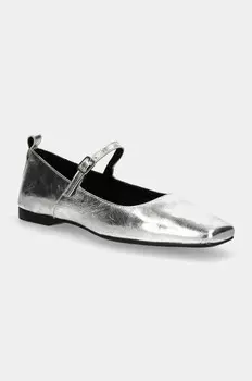 Кожаные балетки Vagabond Shoemakers DELIA, серебряный