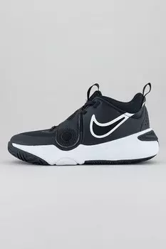 Кожаные баскетбольные кроссовки Team Hustle Nike, черный