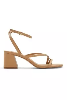 Кожаные босоножки Adrauder на массивном каблуке Aldo, коричневый