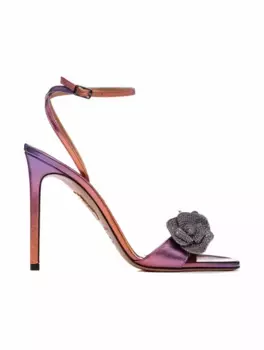 Кожаные босоножки Aquazzura, мультиколор