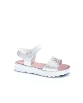 Кожаные босоножки для девочек с клейкой застежкой Pablosky, белый