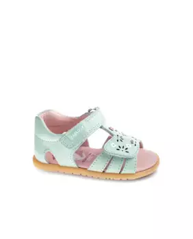 Кожаные босоножки для малышей с клейкой застежкой Pablosky, синий