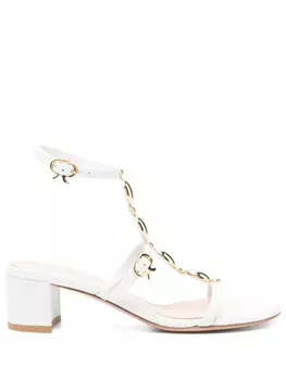 Кожаные босоножки Gianvito Rossi 45 мм, нейтральный