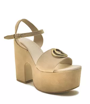 Кожаные босоножки Guess CLODY, бежевый