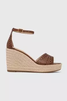 Кожаные босоножки Haana Lauren Ralph Lauren, коричневый