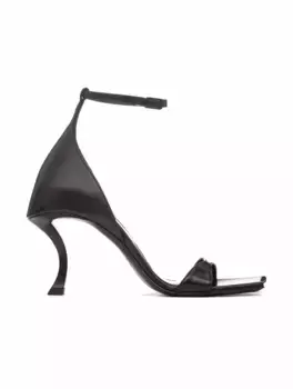 Кожаные босоножки Hourglass Balenciaga, черный