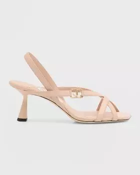 Кожаные босоножки Jess с ремешком на пятке и ремешком на спине Jimmy Choo, цвет Macaron