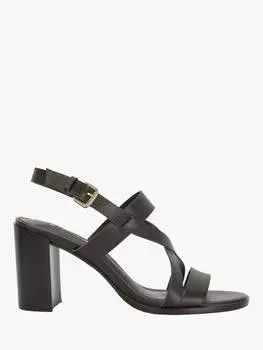 Кожаные босоножки juneo на высоком каблуке с ремешками Dune, коричневый