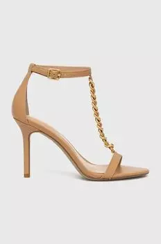 Кожаные босоножки Kate Lauren Ralph Lauren, бежевый