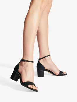 Кожаные босоножки Kurt Geiger London Kew на блочном каблуке, черные