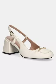 Кожаные босоножки Love Moschino, бежевый