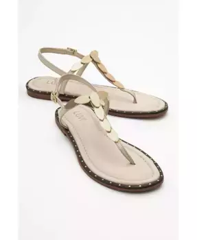 Кожаные босоножки Marea на плоской подошве (женские) Forever & Always Shoes, коричневый/бежевый