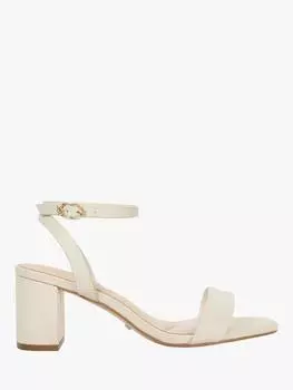 Кожаные босоножки melini широкого покроя на высоком каблуке Dune, экрю