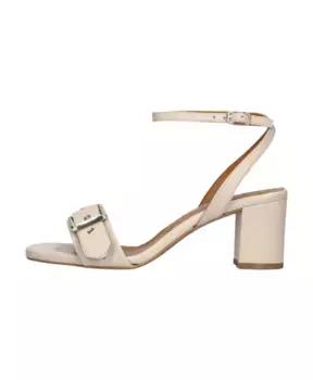 Кожаные босоножки на блочном каблуке Toral, бежевый