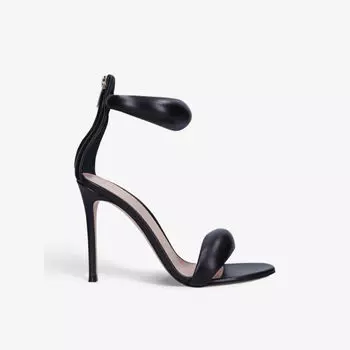 Кожаные босоножки на каблуке Bijoux с мягкими ремешками Gianvito Rossi, черный
