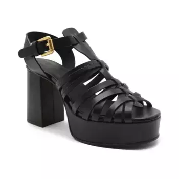 Кожаные босоножки на каблуке Sierra See by Chlo, черный