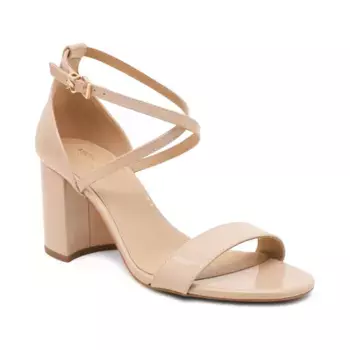 Кожаные босоножки на каблуке Sophie Michael Kors, бежевый