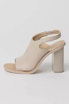 Кожаные босоножки на массивном каблуке Calvin Klein Jeans, коричневый