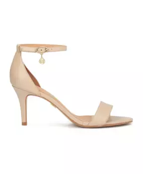 Кожаные босоножки на низкой шпильке Kazar, бежевый