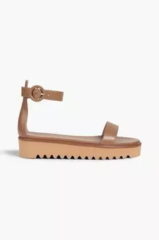 Кожаные босоножки на платформе Eleanor 05 GIANVITO ROSSI, серо-коричневый