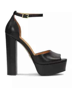 Кожаные босоножки на платформе и шпильке Kazar, черный