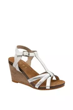 Кожаные босоножки на танкетке 'Any' Ravel, белый