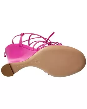 Кожаные босоножки на танкетке Gianvito Rossi 95, розовый